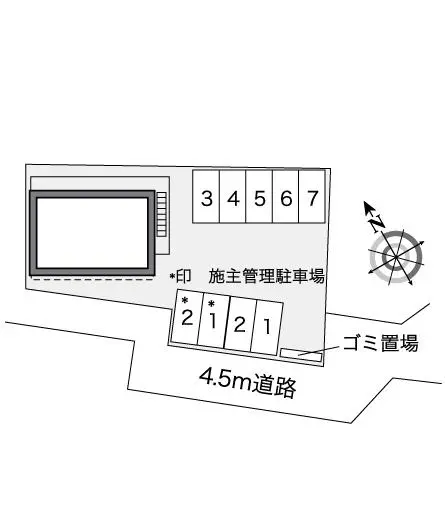 ★手数料０円★平塚市須賀　月極駐車場（LP）